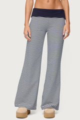 Meggy Striped Fold Over Pants