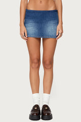 Archie Stretchy Denim Mini Skort