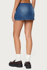 Archie Stretchy Denim Mini Skort