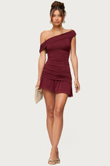 Gesibelle Off Shoulder Mesh Mini Dress