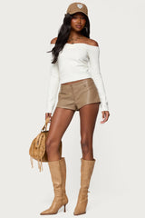 Leatrice Off Shoulder Knit Top