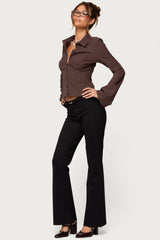 Pinstripe Tailored Button Up Shirt