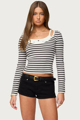 Cecile Layered Long Sleeve Top