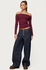 Katie Off Shoulder Long Sleeve Top