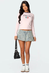 Jodi Denim Bubble Mini Skirt