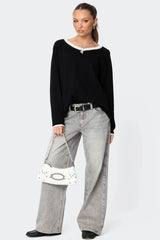 Magda Acid Wash Low Rise Baggy Jeans