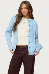 Joanie Wide Ribbed Knit Cardigan