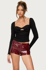 Oaklyn Layered Bra Cowl Neck Top