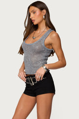 Eleora Sequin Knit Tank Top