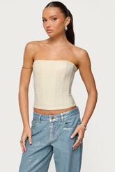 Vezza Strapless Rhinestone Corset