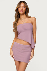 Vivi Mesh Asymmetric Tube Top