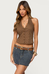 Twyla Polka Dot Halter Top