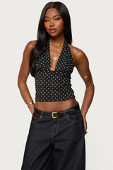 Blaire Polka Dot Halter Top