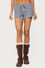 Jainee Striped Drawstring Shorts