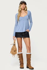 Lilla Henley Babydoll Top
