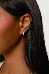 Rhinestone Huggy Hoop Earrings