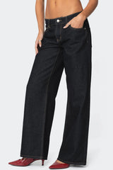 Raelynn Washed Low Rise Baggy Jeans