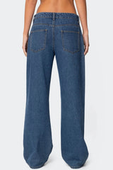 Raelynn Washed Low Rise Baggy Jeans