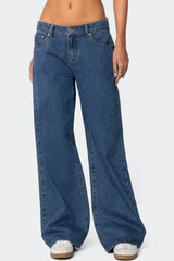 Raelynn Washed Low Rise Baggy Jeans