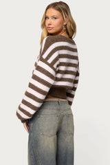Penelope Fuzzy Striped Sweater