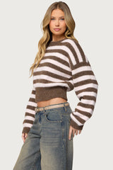Penelope Fuzzy Striped Sweater