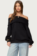 Ashlee Oversized Foldover Sweatshirt