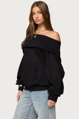 Ashlee Oversized Foldover Sweatshirt
