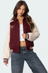 Varsity Oversized Bomber Jacket