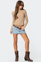 Nicky Ribbed Long Sleeve T Shirt