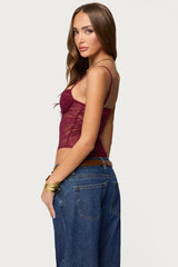 Strappy Sheer Lace Bodysuit