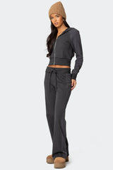 Chandler Waffle Zip Up Hoodie