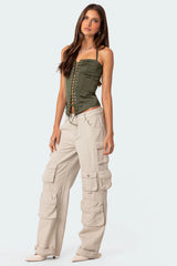 Boyfriend Low Rise Baggy Cargo Jeans