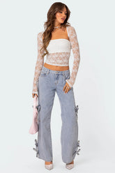 Bows 4 Days Low Rise Baggy Jeans