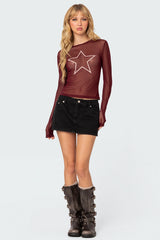 Stargaze Sheer Mesh Top