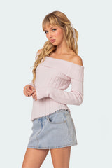 Sonya Fold Over Knit Top