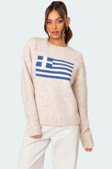 Greece Oversized Chunky Knit Sweater