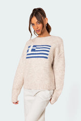 Greece Oversized Chunky Knit Sweater