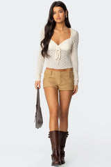 Laila Textured Lacey Top