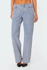 No Waistband Low Rise Baggy Jeans