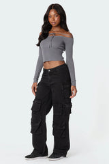 Jane Tie Front Knit Top