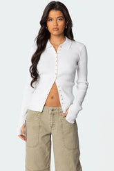 Mirielle Ribbed Knit Cardigan