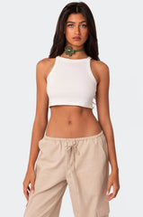Square Neck Cropped Tank Top