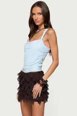 Liza Knotted Cowl Neck Top