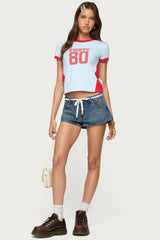 Eighty Polka Dot Contrast T Shirt