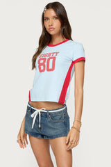 Eighty Polka Dot Contrast T Shirt