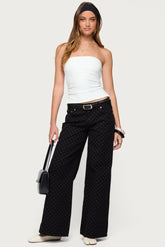 Misha Polka Dot Low Rise Baggy Jeans