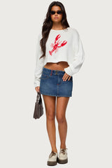 Lobster Babe Oversized Knit Top