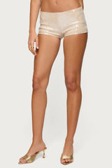 Roxey Sequin Micro Shorts