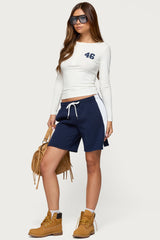 Contrast Nylon Bermuda Shorts