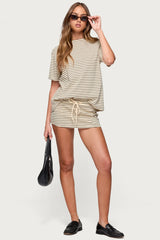 Brena Striped Mini Skort
